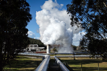 Geothermal Power Station Central North Island New Zealand