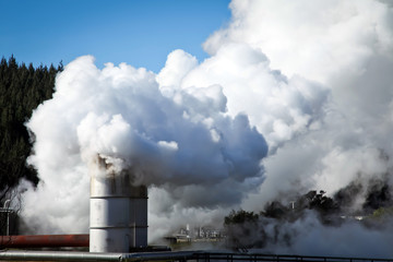 Geothermal Power Station Central North Island New Zealand