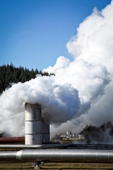 Fototapeta na wymiar Geothermal Power Station Central North Island New Zealand