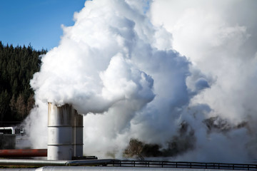 Geothermal Power Station Central North Island New Zealand