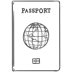 Vector Single Sketch Passport