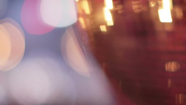 glitterball turning on the nightclub dancefloor