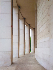 the view from the inside of a rotunda