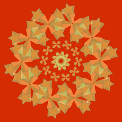 yellow stars on a red background-01