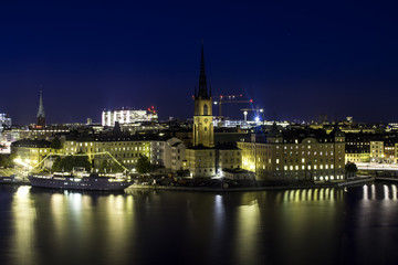 Naklejka premium Stockholm at night