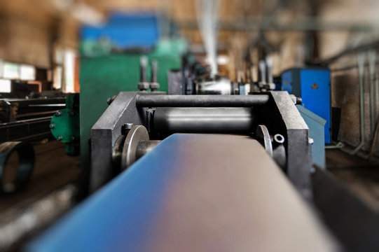 Machines for metal rolling at factory