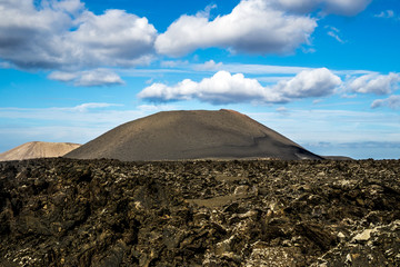 Fototapeta na wymiar Timanfaya volcanic area in Lanzarote,