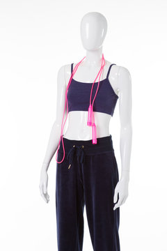 Mannequin With Pink Skipping Rope.