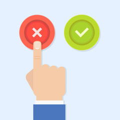 Yes or no vector illustration