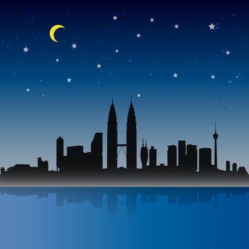 Kuala Lumpur City Night Scene