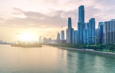 Fototapeta premium panoramic view of Guangzhou,China