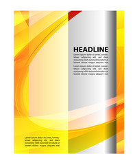 Presentation of Poster flyer design editable vector illustration
