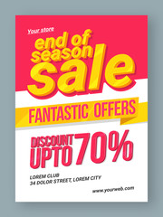 End of Season Sale Poster, Banner or Flyer.