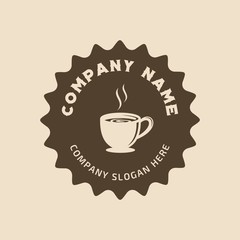 Coffee Cafe Tea Shop Logo Vector