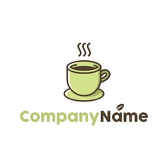 Coffee Cafe Tea Shop Logo Vector