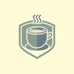 Coffee Cafe Tea Shop Logo Vector