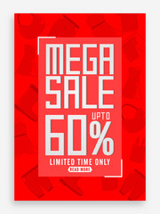 Mega Sale Poster, Banner or Flyer design.