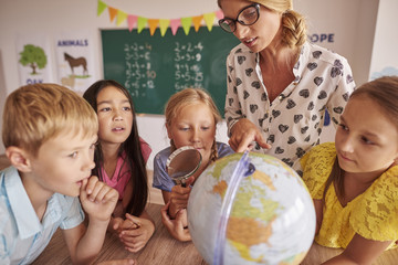Pupils curious of the world