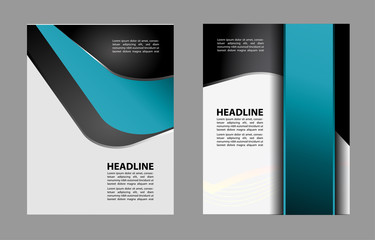 Vector Brochure Flyer design Layout template, size A4, Front page and back page, infographics. Easy to use and edit
