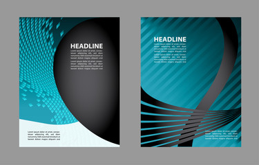 Stylish presentation of business poster, magazine cover, design layout template
