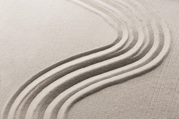 Fototapeta na wymiar sand background japanese zen garden concept