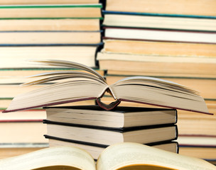 image of many books closeup