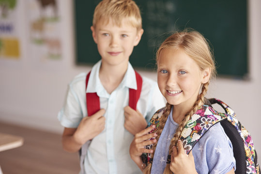 Two students in the class