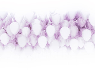 Blue and white party balloons