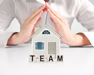 concept by house from in  hand