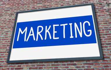 Marketing concept on a billboard