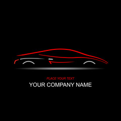 Silhouette of the car.