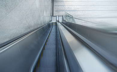 Empty Escalator In Modern Building