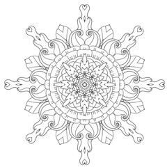 Mandala. Ethnic decorative elements. Hand drawn background.