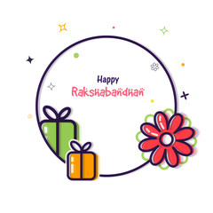 Fototapeta na wymiar Greeting Card for Raksha Bandhan celebration.