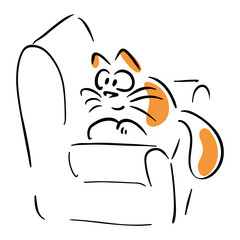Cat in a chair