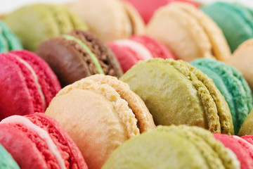 Set of delicious macaroons