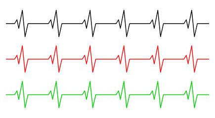 heart rhythm, ecg line vector symbol icon design. Beautiful illustration isolated on white background