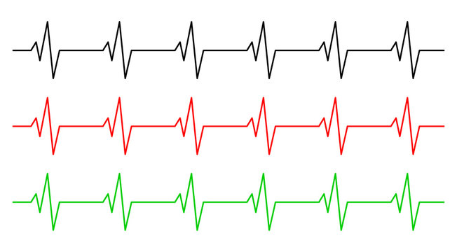 heart rhythm, ecg line vector symbol icon design. Beautiful illustration isolated on white background