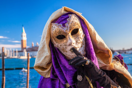 Fototapeta Famous carnival in Venice, Italy