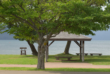 Obraz premium 湖畔の風景