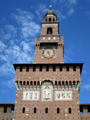 Fototapeta na wymiar Il Castello Sforzesco, Milano, Italy