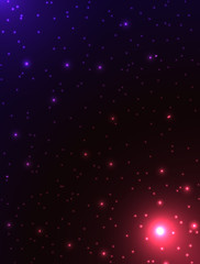 Obraz premium Illustration of space and stars. Vector background for your creativity