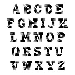 Retro Font, set of vintage letters. Vector graphic alphabet 