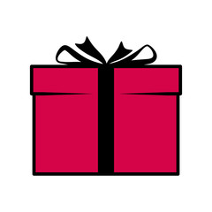 Birthday party gift box icon. Vector illustration