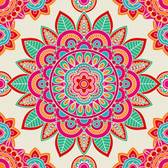 Ethnic boho hippie seamless pattern. Vector illustration