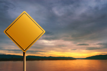 Hope ahead.Blank road sign for adding text