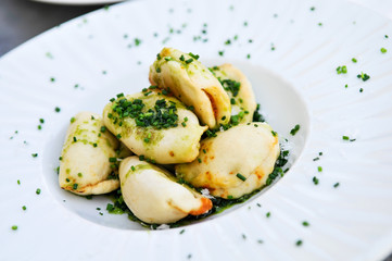 Bread stuffed with spicy pork sausage