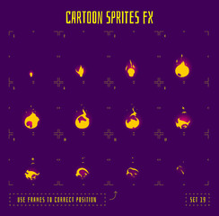 Animation frames or fire sprites - 117900897