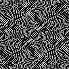 Vector hipster abstract geometry trippy pattern with 3d illusion, black and white seamless geometric background, subtle pillow and bad sheet print, creative art deco, modern fashion design
