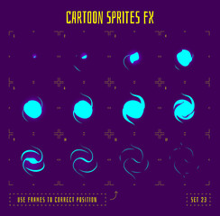 Animation frames or energy explosion sprites